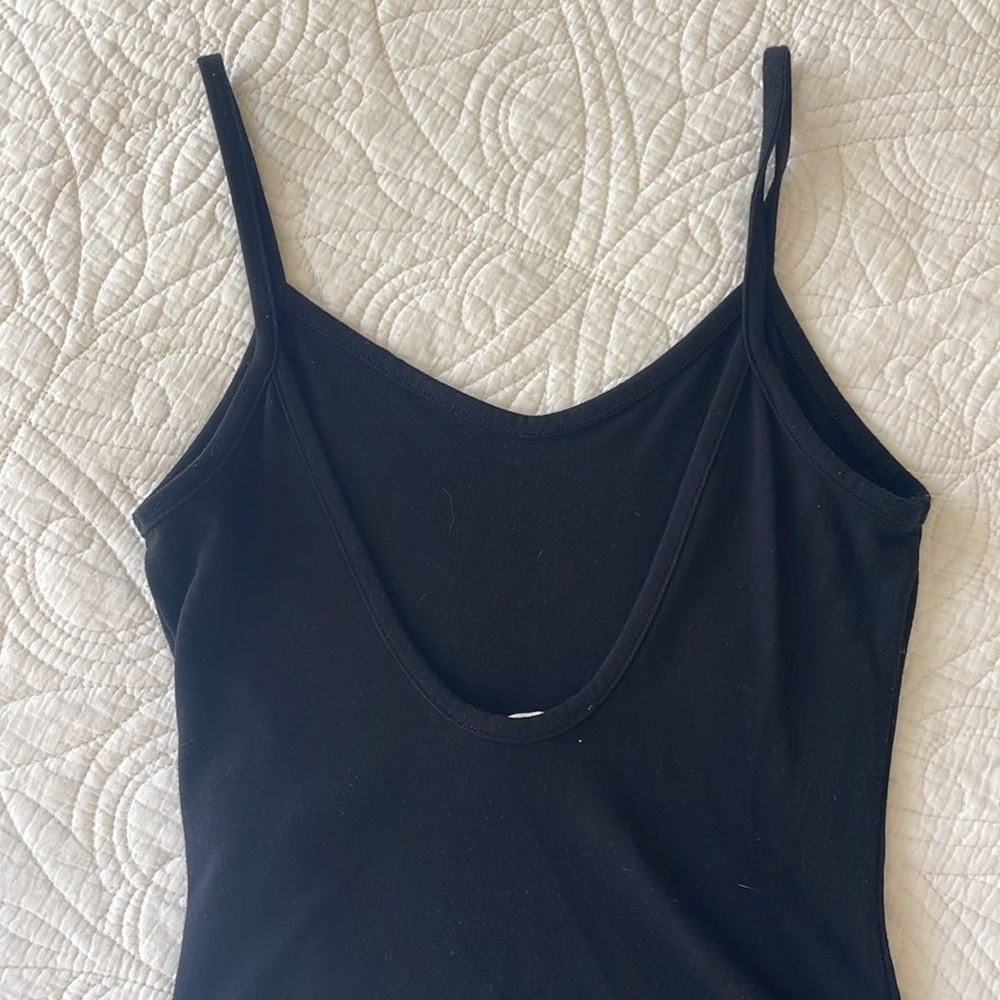 Black Spaghetti Strap Bodysuit - Picture 4 of 4